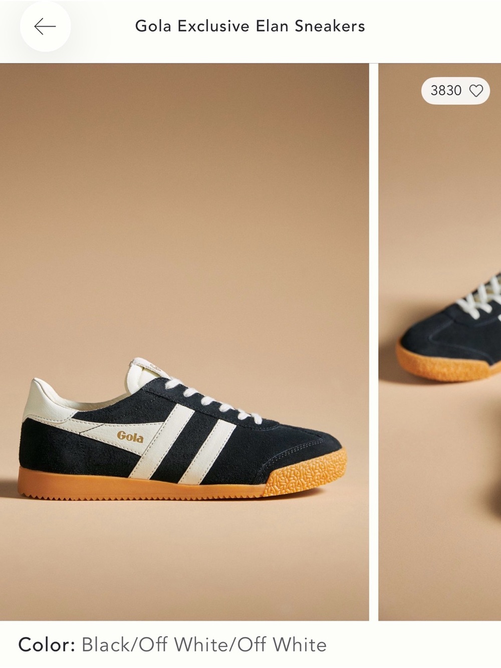 Gola Black and White Classic Sneakers Elan Sneakers size 38 - Picture 4 of 4